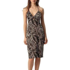 knee length dresses for ladies Organic Linen Wrap Dress Eliana Storm Blue ❤️ menique main image 0